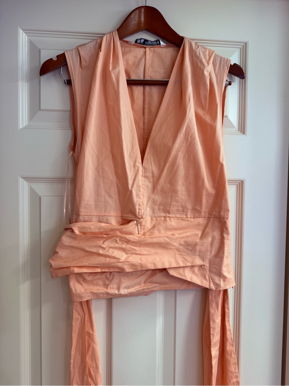 Zara Rose Deep V Sleeveless Tie-Back Camisole